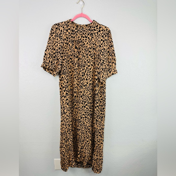 Anthropologie McKenzie Leopard Print Midi Dress - Picture 4 of 11